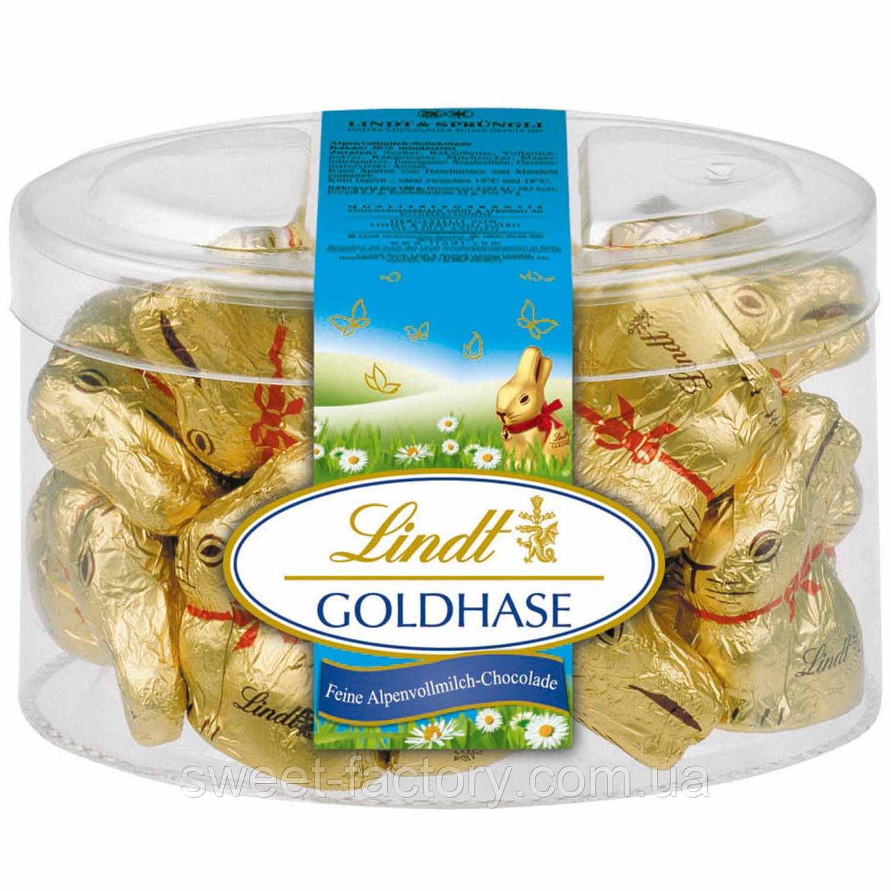 Шоколадні фігурки Lindt Goldhase Feine Vollmilch Chocolade 20s 200g, фото 1