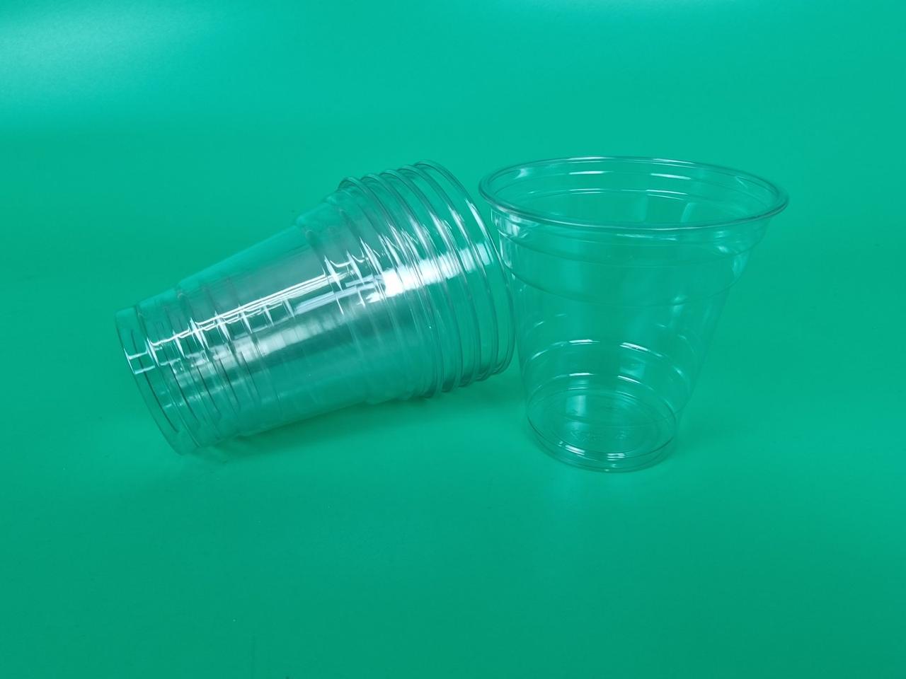 Склянка одноразова РЕТ 300 мл щільний, прозорий NEW (50 шт.)
