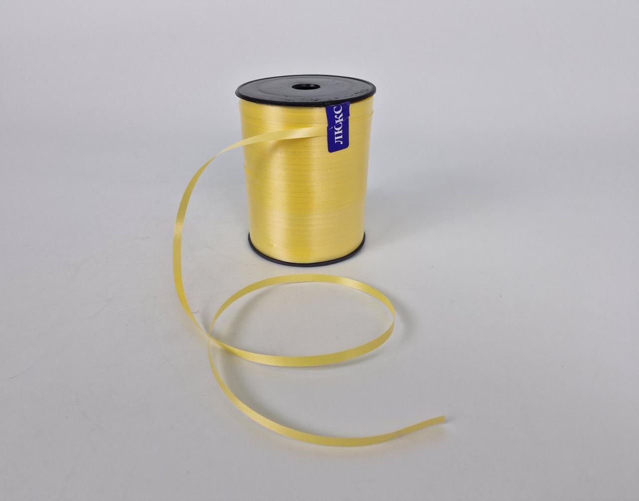 Стрічка для повітряних куль і подарунків 300 метрів жовта (1 пачка), фото 1