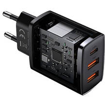 Зарядний пристрій Baseus Compact Quick Charger 2U+C (CCXJ-E01), фото 3