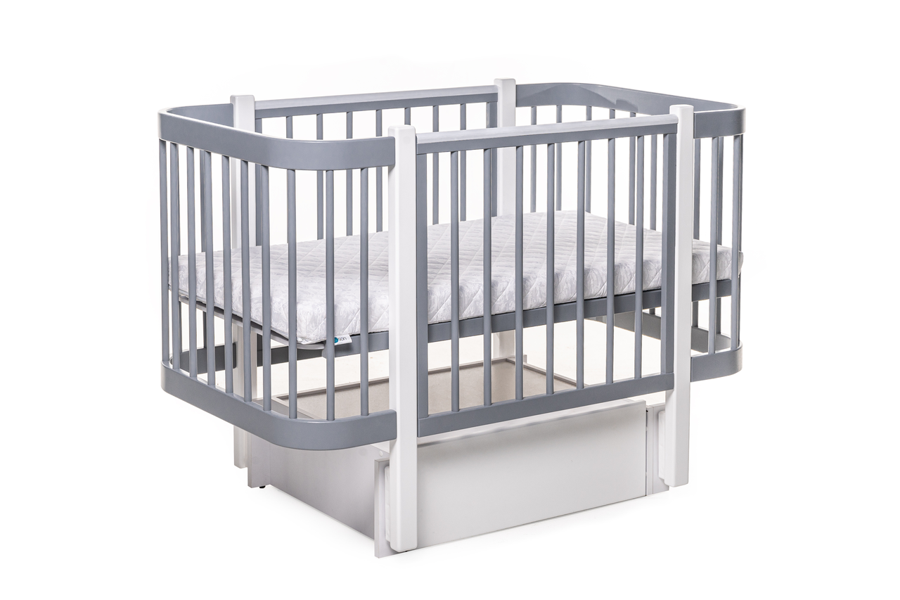 Дитяче лiжечко DeSon SVITANOK з шухлядою, графіт білий