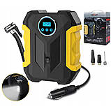 Багатофункціональний компактний компресор для автомобіля Carsun C1399-1 з ліхтарем та комплектом аксесуарів, фото 3