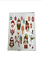 Набір наклейок новорічних "Дід мороз і сови" Melinera 4 шт. 22,5 х 33 см