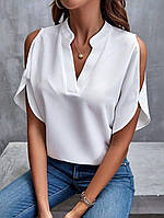 Блуза с открытыми плечами БЕЛЫЙ от 42 до 48