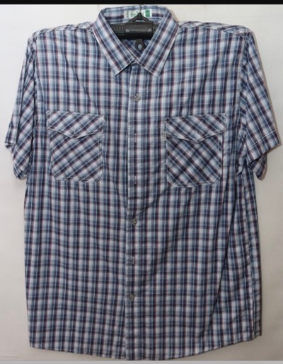 Чоловіча котонова сорочка з коротким рукавом НОРМА 720-5 (в уп. один колiр) вир-во Китай