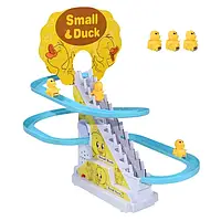 Интерактивная игрушка горка-трек с подъёмником Small-Duck 3 утят на горке с музыкой HP227