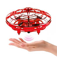 Мини квадрокоптер UFO с подсветкой Led, летающая тарелка, игрушка дрон для детей