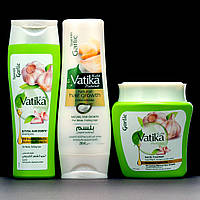 Набор Vatika Garlic Dabur Шампунь для ломких и выпадающих волос 200 мл +кондиционер 200 мл +маска 500 мл