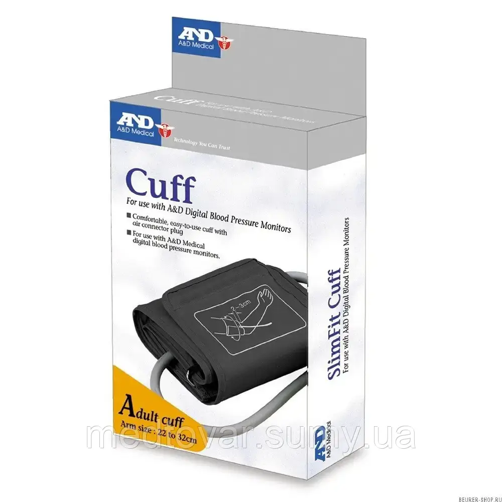 Манжета стандартна для тонометрів UA-серії UA-CUFBOXAU (22-32 см), A&D Medical, фото 1