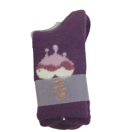 Теплі шкарпетки альпака Корона 2551-17-1 37-41 фіолетові