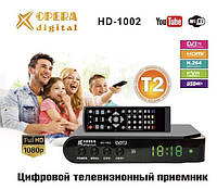 Цифровой тюнер Т2, Opera digital HD-1002 WiFi, телевизионный приемник, ресивер, приставка, доступ к Youtube