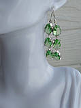 Перивід красиві сережки з перидотом сережки з каменем перидот. Індія, фото 7