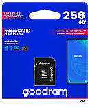 Карта пам'яті GoodRam microSDXC 256GB UHS-I (M1AA-2560R12) + SD адаптер, фото 3