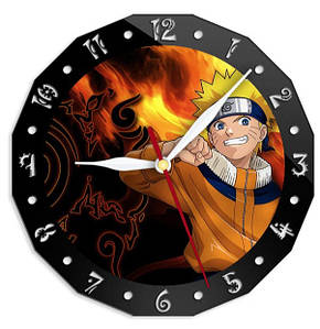 Креативний декоративний настільний годинник Наруто Naruto 15 см