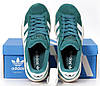 Чоловічі і жіночі кросівки Adidas Campus Green White Адідас Кампус зелені замшеві демісезон унісекс, фото 8