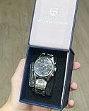 Кварцовий водонепроникний (100м) годинник з хронографом Pagani Design PD-1773 Silver-Black, фото 4