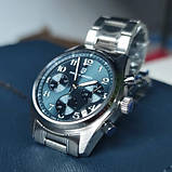 Кварцовий водонепроникний (100м) годинник з хронографом Pagani Design PD-1773 Silver-Blue, фото 4