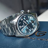 Кварцовий водонепроникний (100м) годинник з хронографом Pagani Design PD-1773 Silver-Blue, фото 9