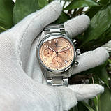 Кварцовий водонепроникний (100м) годинник з хронографом Pagani Design PD-1773 Silver-Pink, фото 3