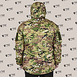 Тактична зимова водозахисна куртка в камуфляжі мультікам, фото 4