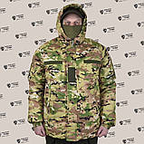 Тактична зимова водозахисна куртка в камуфляжі мультікам, фото 3