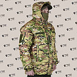 Тактична зимова водозахисна куртка в камуфляжі мультікам, фото 2