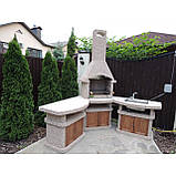 Кутовий камін-барбекю "Сицилія" з фасадом у комплекті, фото 3