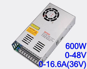 Регульований блок живлення 36V 0-16,6A 0-48V 600W CHSTSI MS-600-36