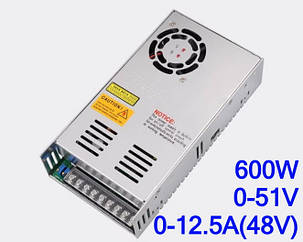 Регульований блок живлення 48V 0-12,5A 0-51V 600W CHSTSI MS-600-48