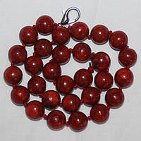 Ожерелье губчатый коралл 45 см Ш 14 мм красный