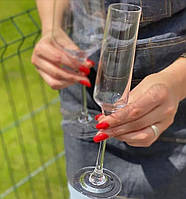 Бокал для шампанского стеклянный "Элеганс", 150мл, Прозрачный