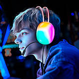 Навушники повнорозмірні Hoco W109 Rich ігрова гарнітура з підсвіткою чорна, фото 8