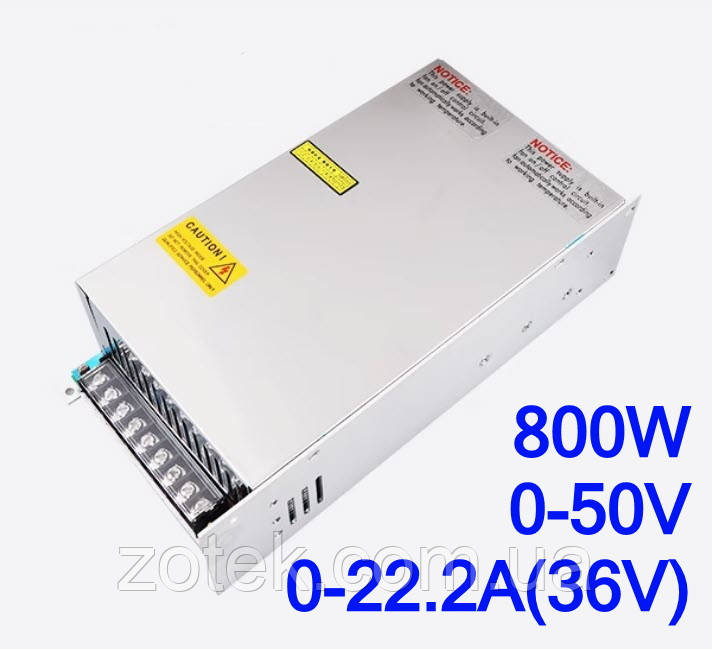Регульований блок живлення 36V 0-22,2A 0-50V 800W CHSTSI MS-800-36