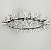 Підвісна срібляста люстра ALMA з кришталевими паличками діаметром 60см і 80см, фото 3
