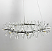 Підвісна срібляста люстра ALMA з кришталевими паличками діаметром 60см і 80см, фото 5