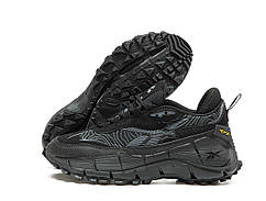 Чоловічі кросівки Reebok Classic (чорні з коричневим) зручні осінні кросівки для повсякденного носіння KS 2097