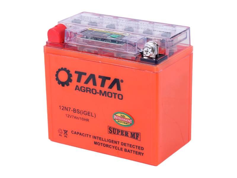 Акумулятор 7АH-12N7-4B OUTDO гелевий мотоцикл З ІНДИКАТОРОМ 137*77*124mm помаранчевий, фото 1