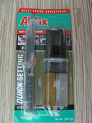 Клей для пластмаси (пластика) AKFIX Е-340 двокомпонентний на епоксидній основі (58 гр.)