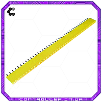 Роз'єм гніздовий PBS-40, 1х40 прямий, жовтий, "мама", крок 2,54 мм.