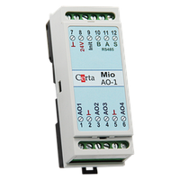 Mio AO-1 устройство вывода аналоговых сигналов с передачей по сети RS-485, Certa (Церта)