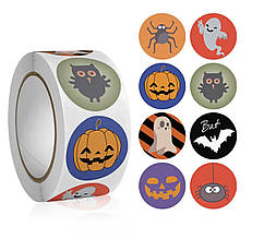 Наліпки на бобіні "Halloween" 500шт/рул., діаметр 2,5 см