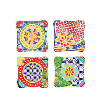 Набір із керамічних різнокольорових підставок під чашки Miami Brandani, 4 шт.