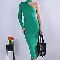 Сукня на одне плече one size зелений