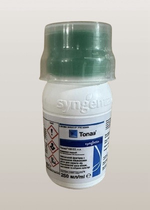 Фунгіцид Топаз 250мл Syngenta, Фунгіцид для персика для огірків, для яблуні, для винограду, для малини, для смородини, для вишні