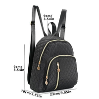 Рюкзак молодіжний повсякденни чорний Плечовий ранець з поліурітану Міський стильний рюкзак