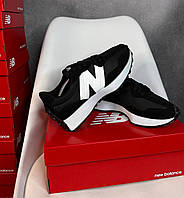 Мужская демисезонная обувь new balance 327 white black, Кроссовки нью беленс женские замш 43