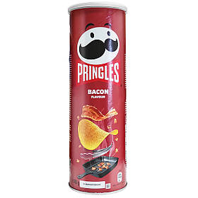 Чіпси, Снеки Прінглс Pringles 165g , 165г Bacon зі смаком бекону