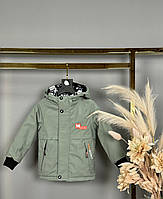 Куртка-двостороння дитяча демісезонна MINGXIR для хлопчика 2-6 років, колір тифані
