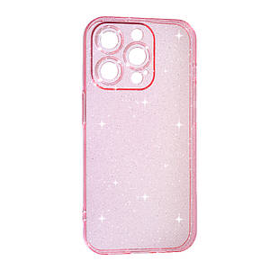 Чохол силіконовий Clear Shine на iPhone 15 Pro Max рожевий