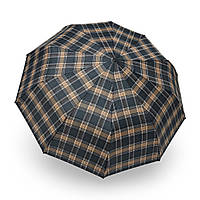 Складна парасолька в клітинку Bellissimo напівавтомат 10 спиць #0532